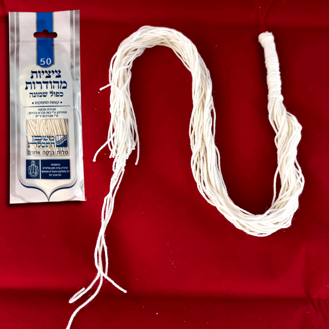 Juego de Tzitzit Blanco + Colocación