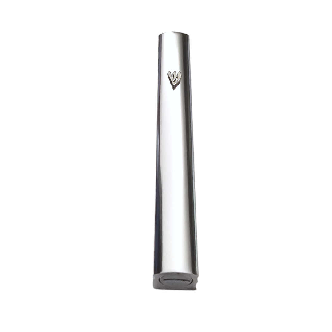 White Aluminum Mezuzah Box (Bait) Suitable for Exterior of 10 cm.