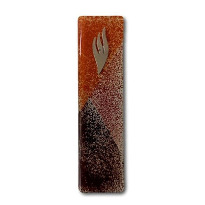 Vitrofusion Mezuzah Box (Bait) with Glass Case (Mod. 38) of 10 cm.